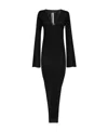 Rick Owens V-neck Dress In Black