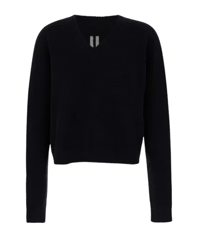 RICK OWENS RICK OWENS V-NECK CROPPED JUMPER