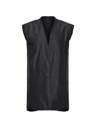 Rick Owens V-neck Jacket In Black