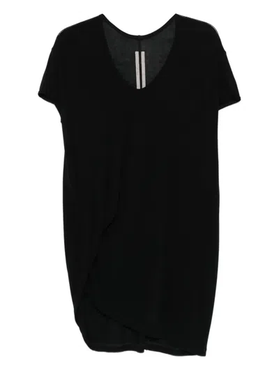 Rick Owens V-neck Short-sleeve T-shirt In Black