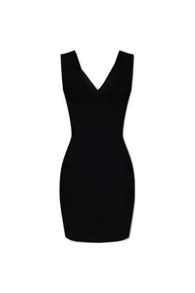 RICK OWENS V-NECK SLEEVELESS DRESS