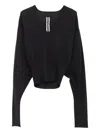 Rick Owens V-neck Sweater In Black