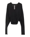 Rick Owens V-neck Sweater In Black