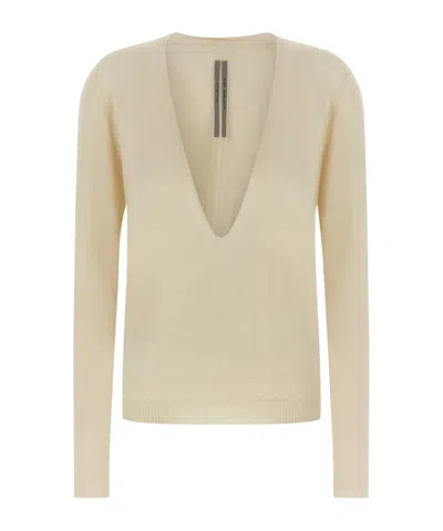 RICK OWENS RICK OWENS HOLLYWOOD EXTREME V-NECK JUMPER