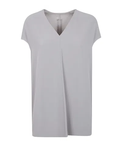 RICK OWENS V-NECK SHORT-SLEEVE BLOUSE