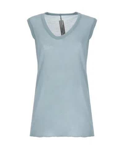 Rick Owens V-neck Top In Gray