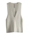 Rick Owens V-neck Top In Gray
