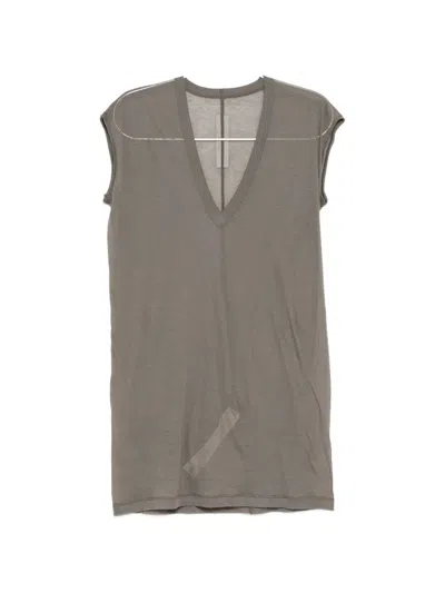 Rick Owens V-neck Vest In Brown