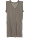 Rick Owens V-neck Vest In Grey