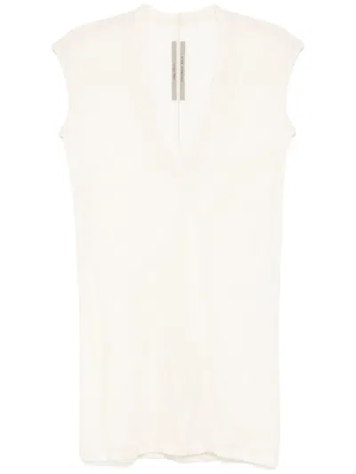 Rick Owens Dylan Cotton Jersey T-shirt In Milk