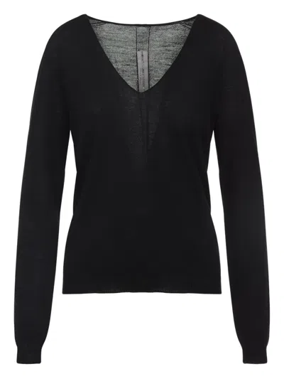 RICK OWENS V-NECK WOOL SWEATER
