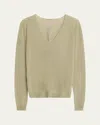 Rick Owens V-neck Wool Sweater In Celadon