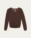 Rick Owens V-neck Wool Sweater In Mahogany
