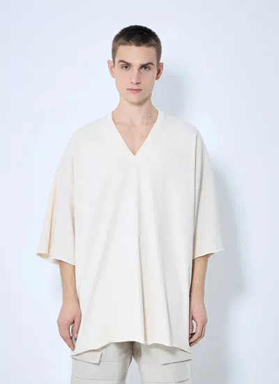 Rick Owens V Tommy Knit T-shirt In Beige