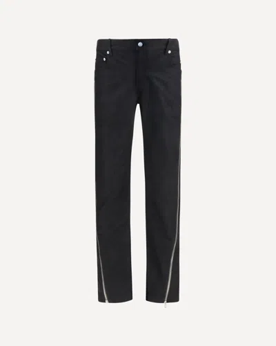Rick Owens Vega Jeans With Side Zip In Black