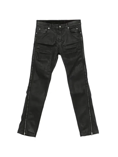 Rick Owens Vega Side-zip Jeans In Black