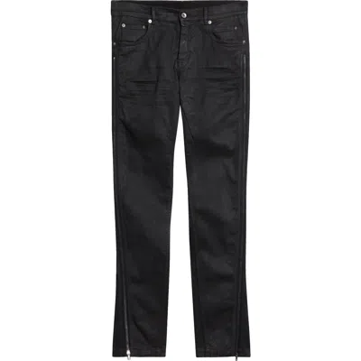 Rick Owens Vega Zip Leg Skinny Jeans In Black