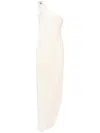 Rick Owens Velour Maxi Dress In Neutrals