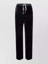 Rick Owens Velvet Drawstring Waistband Trousers In Blue