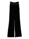 Rick Owens Velvet Panel Trousers In Black