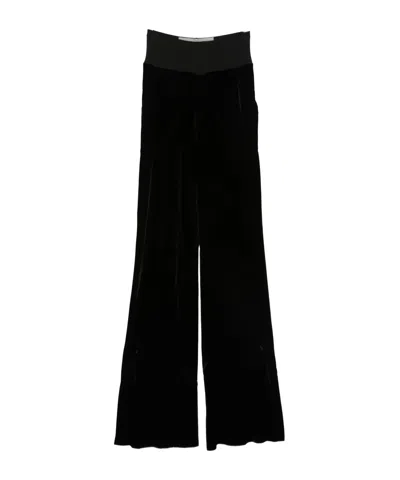RICK OWENS VELVET PANEL TROUSERS