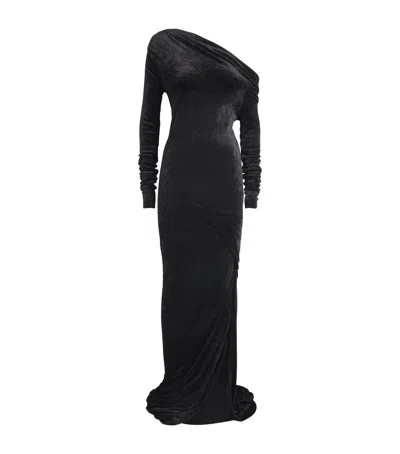 Rick Owens Velvet Shailee Gown In Multi