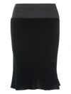 Rick Owens Velvet Skirt In Black