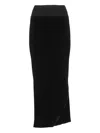 Rick Owens Midi Length Skirt Asymmetric Hem In Black