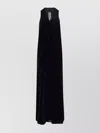 Rick Owens Velvet Sleeveless Floor-length Dress In Black