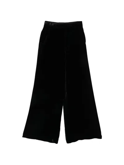 Rick Owens Velvet Trousers In Black