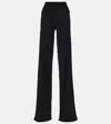 RICK OWENS VELVET WIDE-LEG PANTS