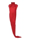 Rick Owens Edfu T Asymmetric Dress In Red