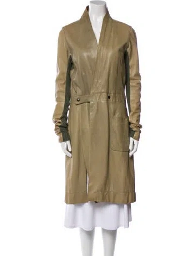 Pre-owned Rick Owens Vintage 2000's Trench Coat In Neutral