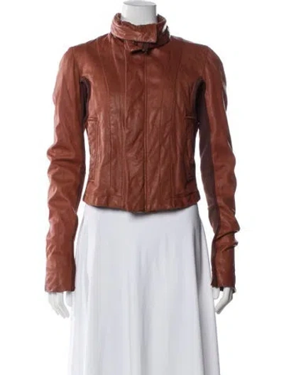 Pre-owned Rick Owens Vintage 2003 Biker Jacket In Brown