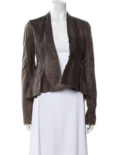 Pre-owned Rick Owens Vintage 2005 Biker Jacket In Brown
