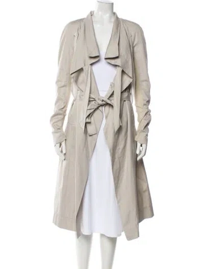 Pre-owned Rick Owens Vintage 2007 Trench Coat In Neutral
