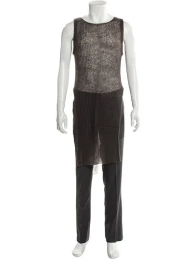 Pre-owned Rick Owens Vintage 2008 Sweater Vest In Gray