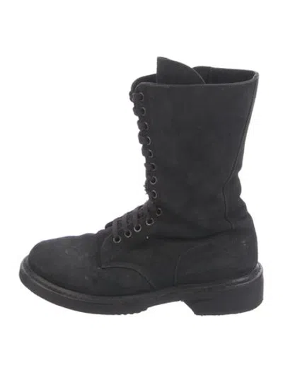 Pre-owned Rick Owens Vintage 2009 Lace-up Boots In Black