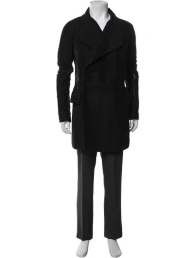 Pre-owned Rick Owens Vintage 2009 Overcoat In Black