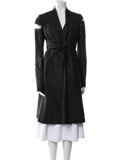 Pre-owned Rick Owens Vintage 2009 Trench Coat In Black