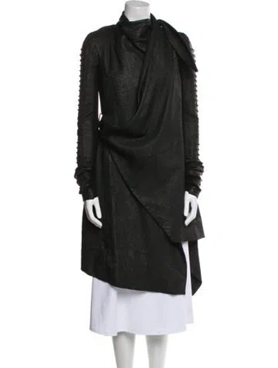 Pre-owned Rick Owens Vintage 2010 Trench Coat In Black