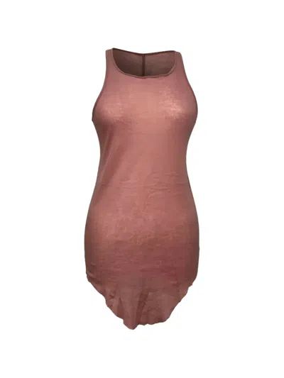 Pre-owned Rick Owens Vintage 2020s Elongated Tank Top In Pink