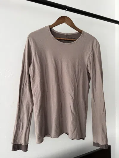 Pre-owned Rick Owens Vintage A.f. Artefact Double Layered Long Sleeve In Gray