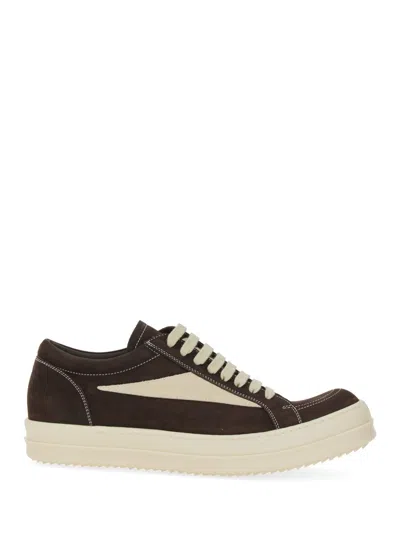 Rick Owens Concordians Vintage Low Top Sneakers In Brown