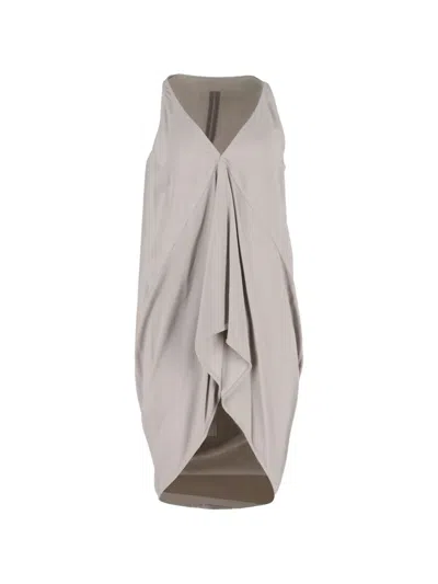 Pre-owned Rick Owens Vintage Draped Tunic Top In Neutral