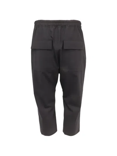 Pre-owned Rick Owens Vintage Drawstring Pocket Trousers In Black