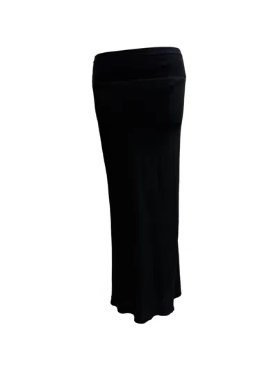 Pre-owned Rick Owens Vintage Fitted Midi Skirt In Black