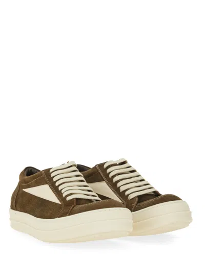 RICK OWENS RICK OWENS  VINTAGE INDIGO/WHITE MILK SUEDE SNEAKERS