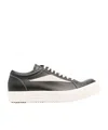 Rick Owens Vintage Suede-trimmed Leather Sneakers In White