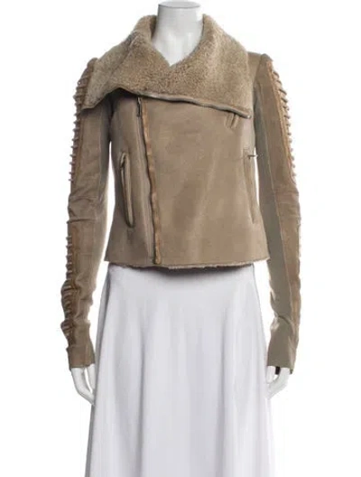 Pre-owned Rick Owens Vintage Late 2000's - Early 2010's Biker Jacket In Brown